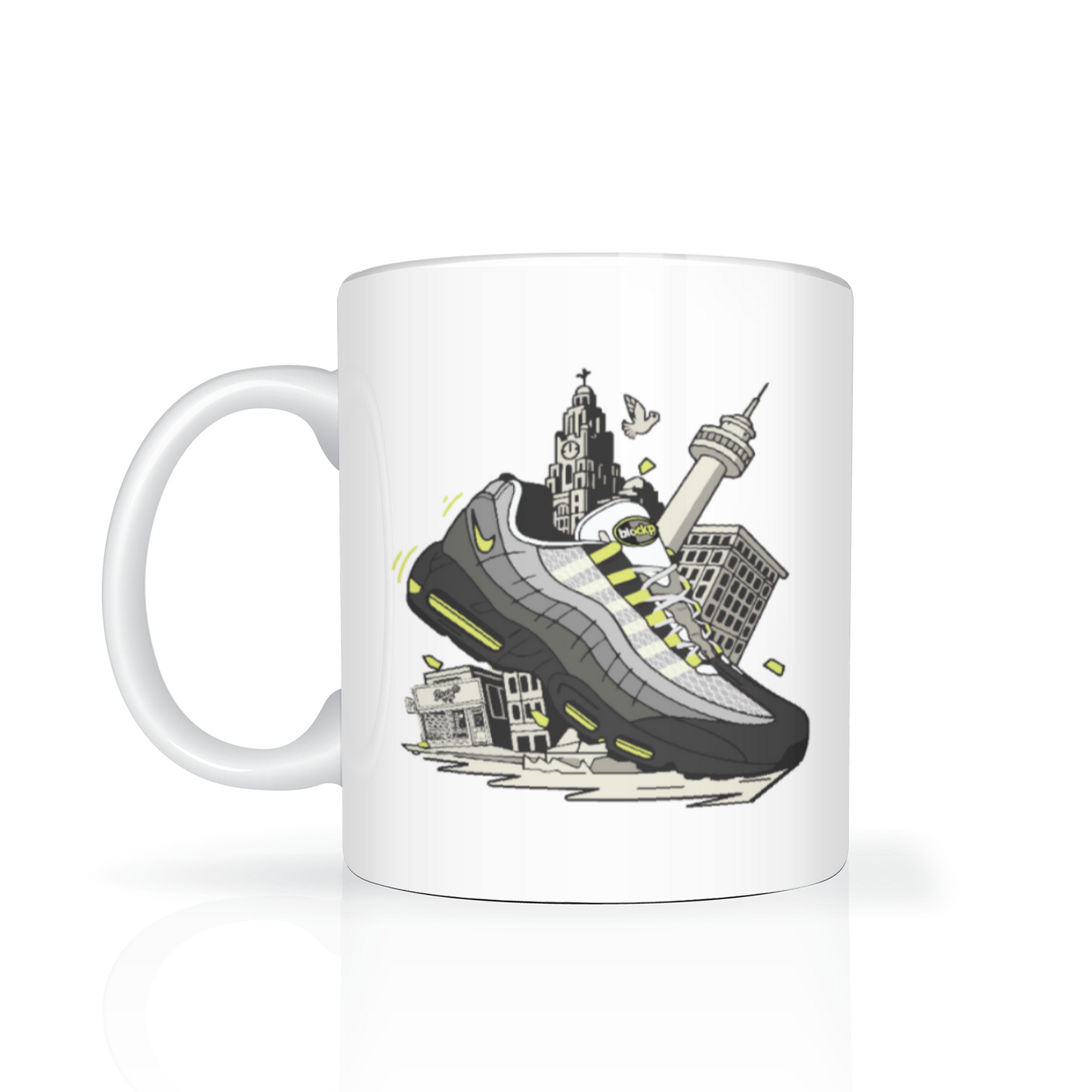BLOCK P NEON CITY BACKGROUND MUG