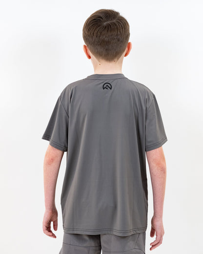 Junior SS26 Graphic Logo - Grey/Slate