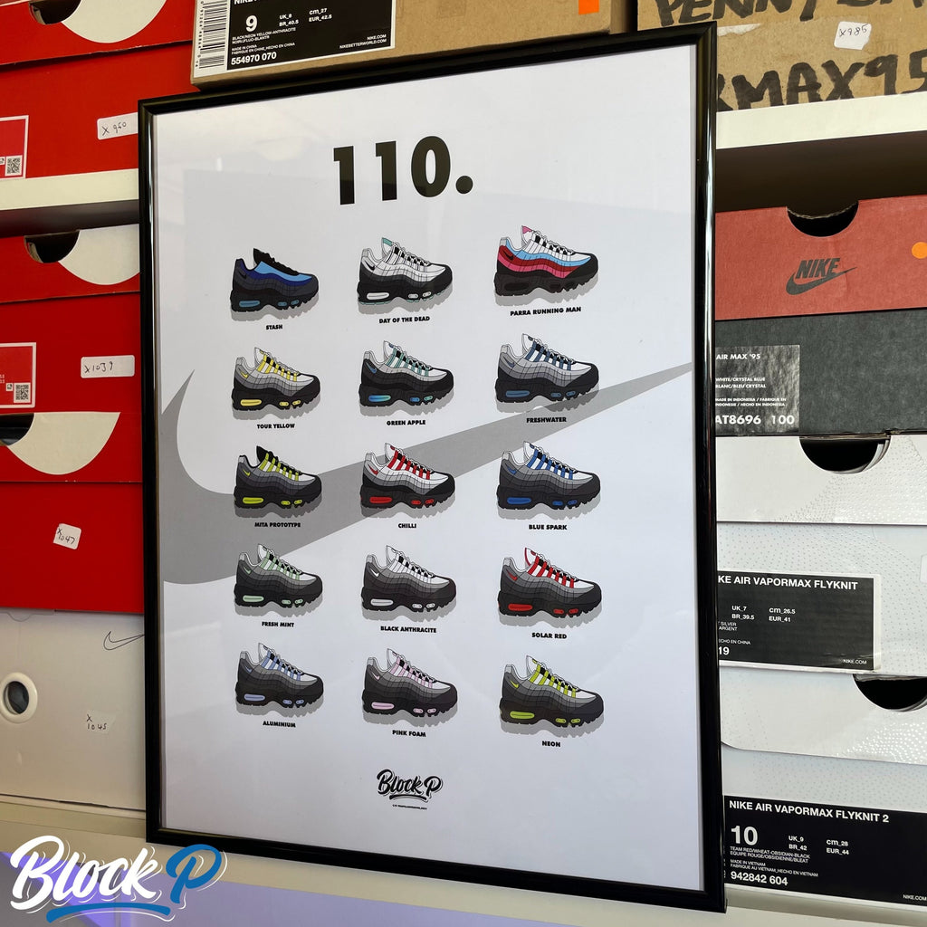 Air Max 95 110 Collection A3 Print detail — Block P Liverpool