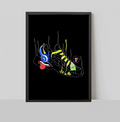 Air Max 95 Black Neon A3 Art Print by Block P — premium gallery quality paper