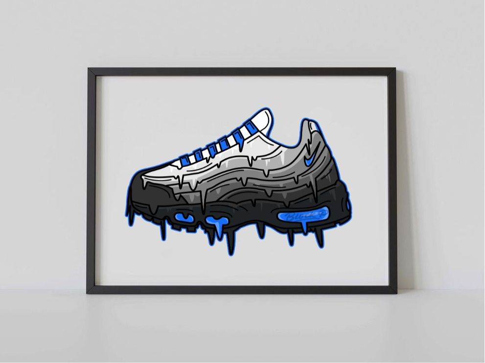 Air Max 95 Blue A3 Print